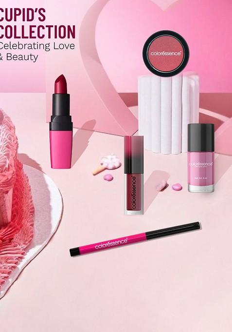 Coloressence Set Of 5 Lipstick Blush Nail Paint Kajal Cupid'S Collection Makeup Kit