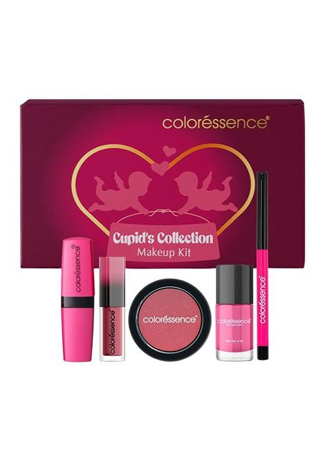 Coloressence Set Of 5 Lipstick Blush Nail Paint Kajal Cupid'S Collection Makeup Kit