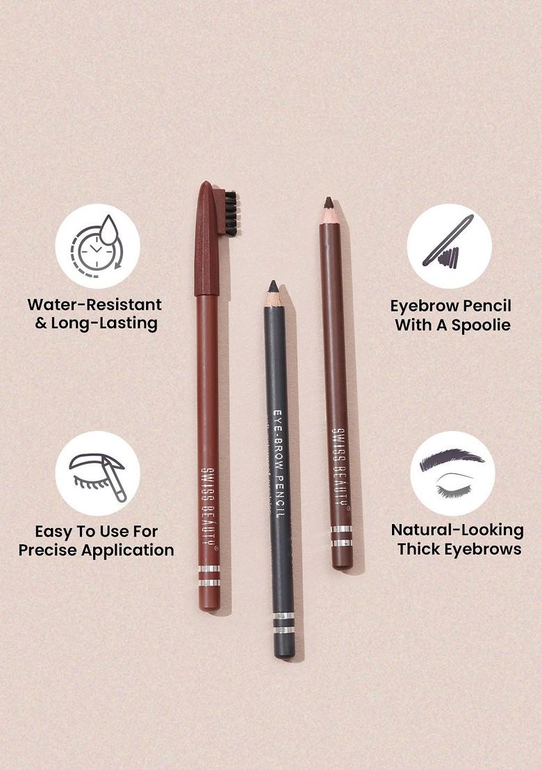 Swiss Beauty Long Lasting Water Resistant Eyebrow Pencil 1 5G Dark Brown 102