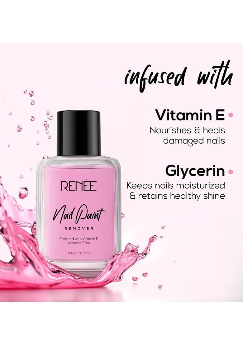 Renee Acetone Free Nail Paint Remover With Vitamin E 30Ml