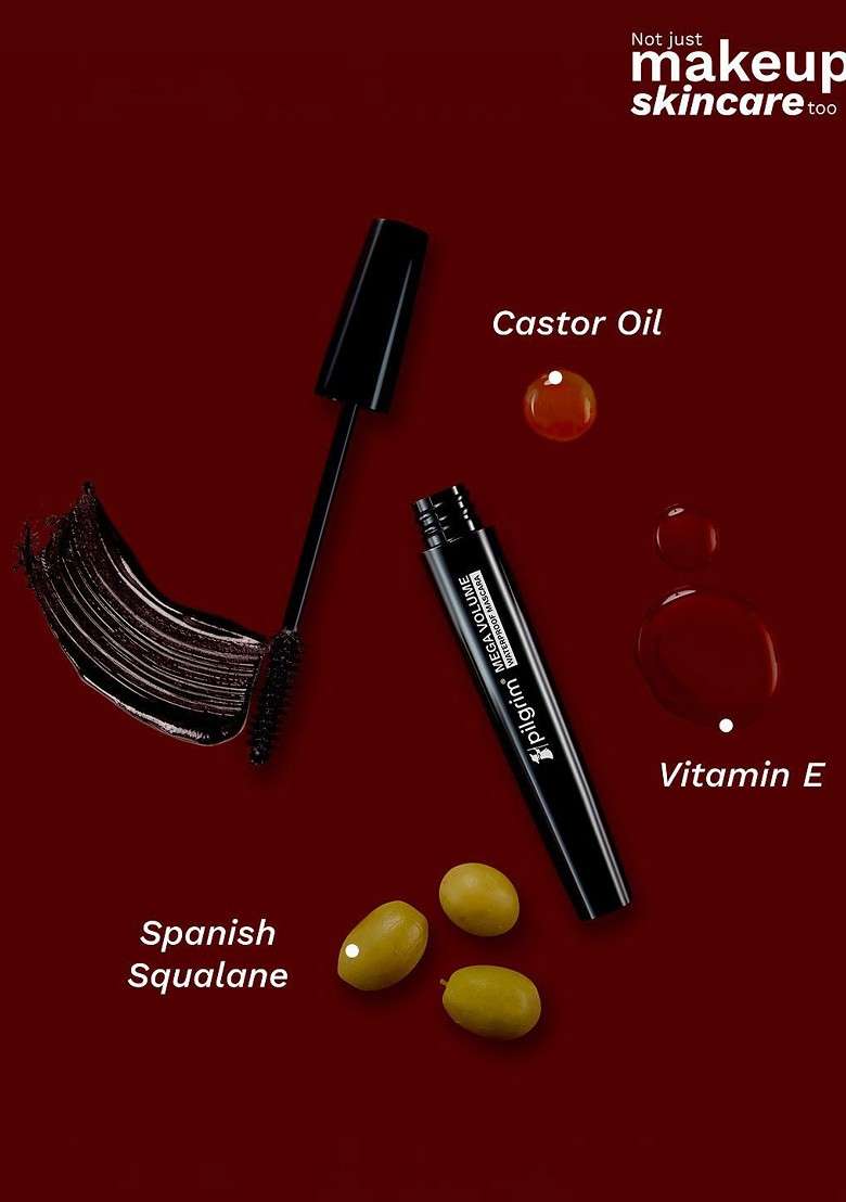 Pilgrim Mega Volume High Definition Waterproof Mascara 5 Ml Black Passion 02 - Indya