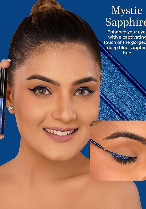 Parul Garg Set Of 3 Hi Shimmer Liquid Eyeliners 5 Ml Each Amethyst Sapphire Emerald