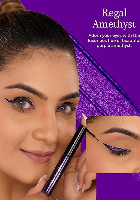 Parul Garg Set Of 3 Hi Shimmer Liquid Eyeliners 5 Ml Each Amethyst Sapphire Emerald