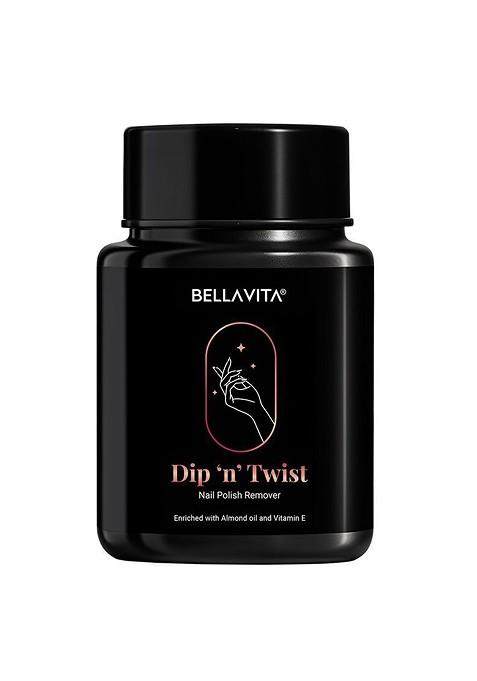 Bella Vita Organic Dip 'N' Twist Nail Polish Remover With Vitamin E And Almond Oil 60 Ml