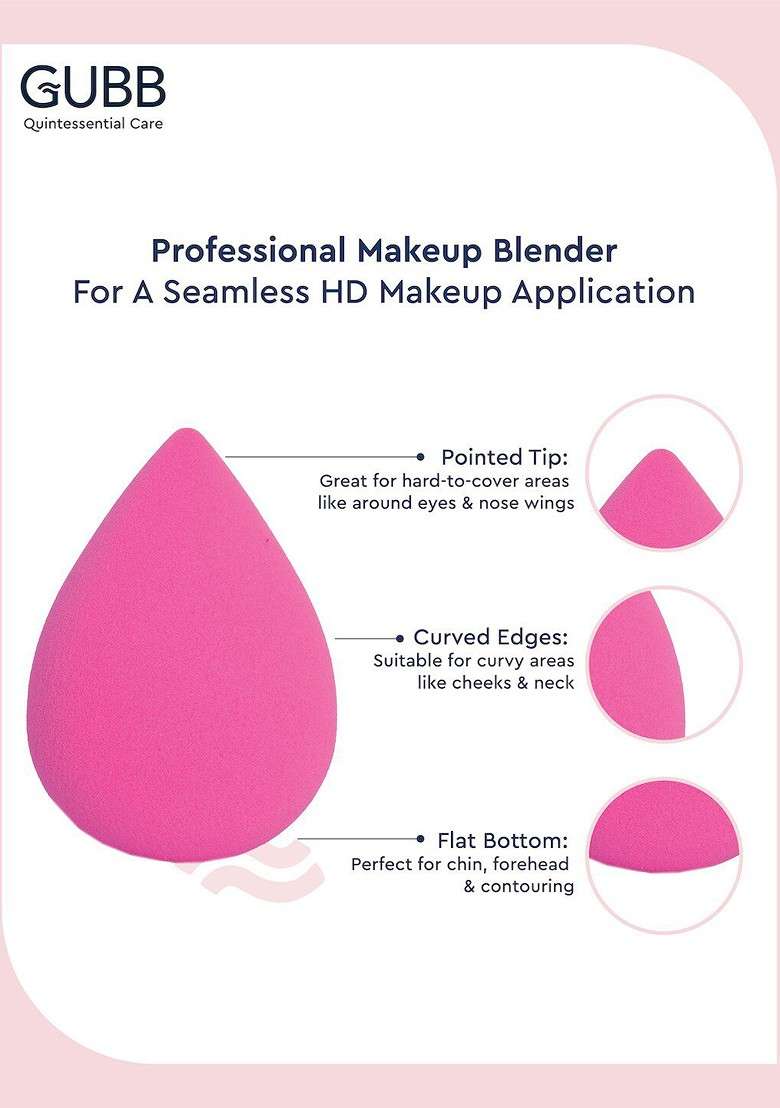 Gubb Bright Pink Makeup Beauty Blender - Indya