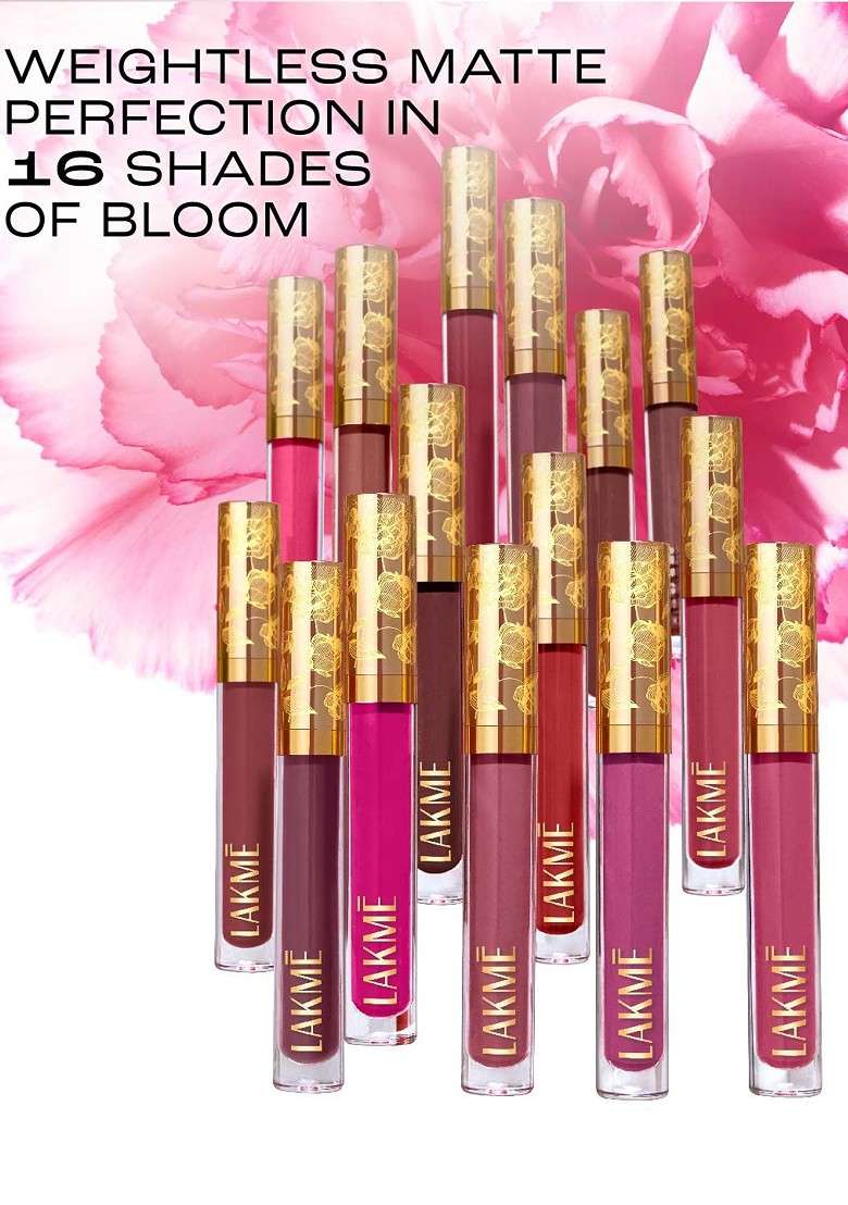 Lakme Rouge Bloom Hydrating Waterproof Matte Liquid Lipstick 3 5Ml Orchid Oomph 203 - Indya