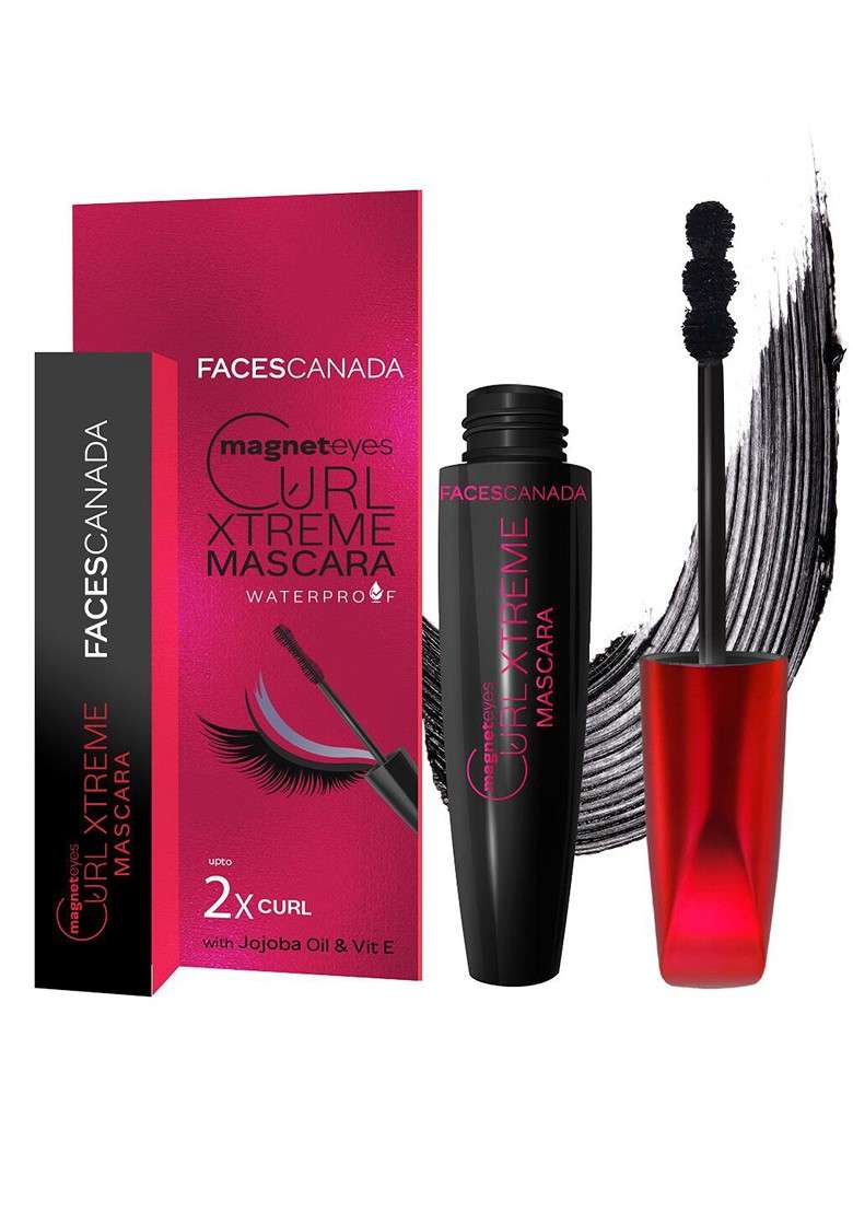 Faces Canada Magneteyes Curl Xtreme Waterproof Mascara With Jojoba Oil 8 G Black - Indya