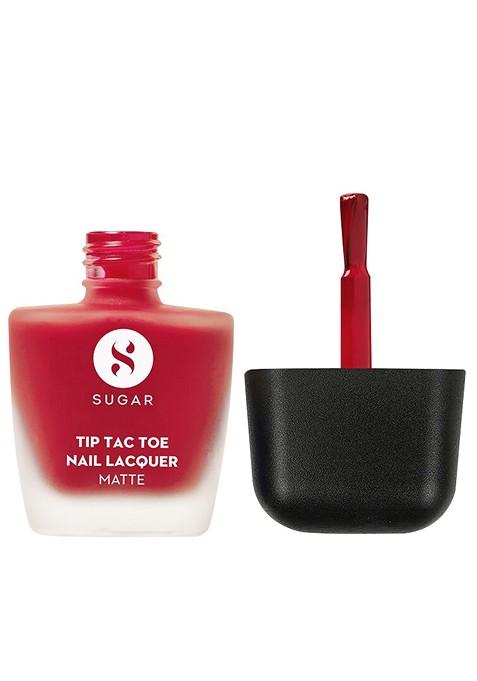 Sugar Tip Tac Toe Long Lasting Nail Lacquer Matte 9Ml Red Of Roses 37