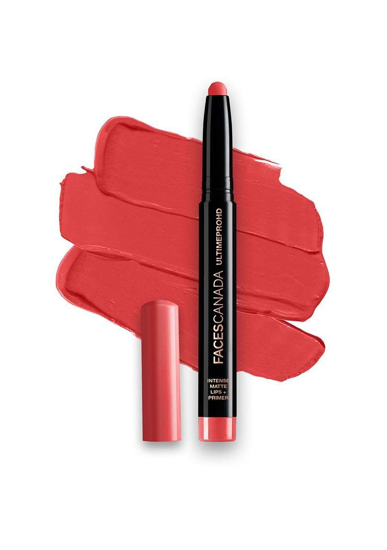 Faces Canada Feather Light 10Hr Stay Ultime Pro Hd Intense Matte Lips Primer Lipstick 1 4G Scarlet 06 - Indya