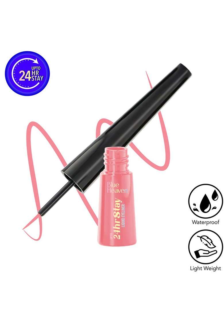 Blue Heaven 24Hr Stay Waterproof Smudge Proof Liquid Eyeliner 3Ml Cotton Candy - Indya