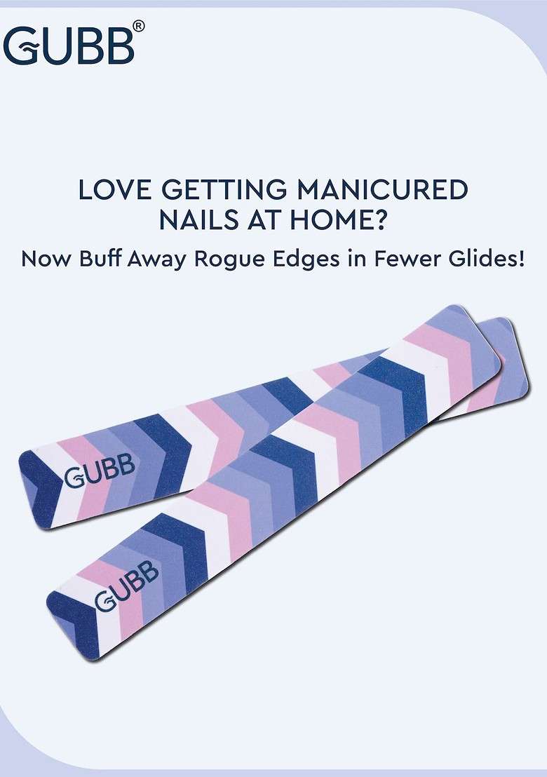 Gubb Set Of 2 Blue And White Nail Filers - Indya