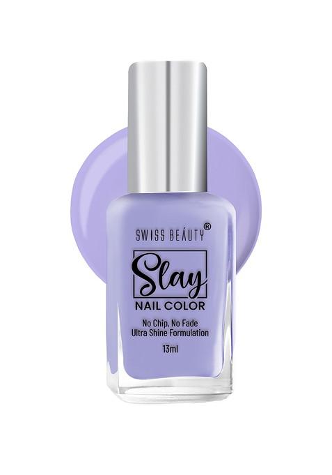 Swiss Beauty Slay Nail Polish With Ultra Shine Formula 13 Ml Lavender Tender 21