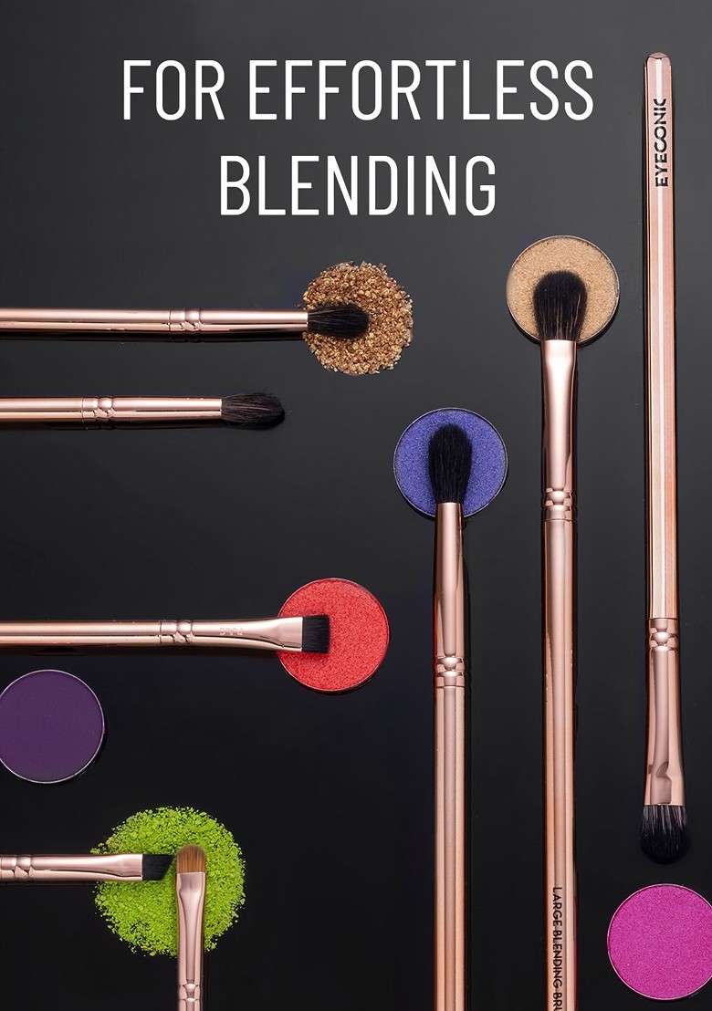 Pac 15 Pcs Eyeconic Series Brushes With Luxe Pouch - Indya