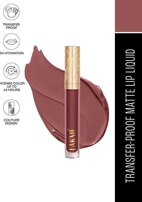 Lakme Rouge Bloom Waterproof Matte Liquid Lipstick 3 5Ml Cinnamon Sensation 305