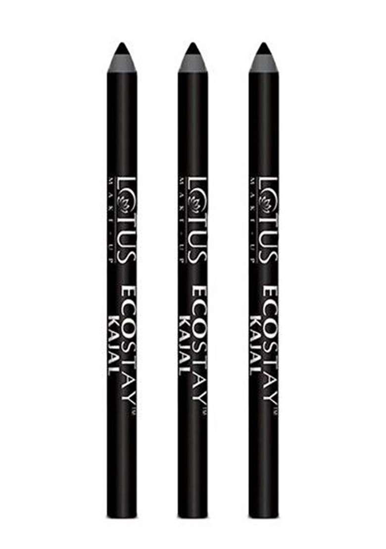 Lotus Make Up Set Of 3 Ecostay Waterproof Kajal 1 2G Each - Indya