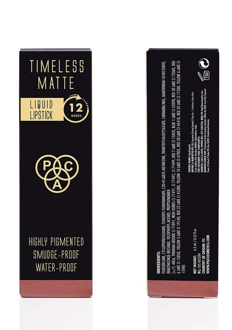 Pac Timeless Matte Waterproof Long Lasting Liquid Lipstick 6 5Ml Rose Tea - Indya