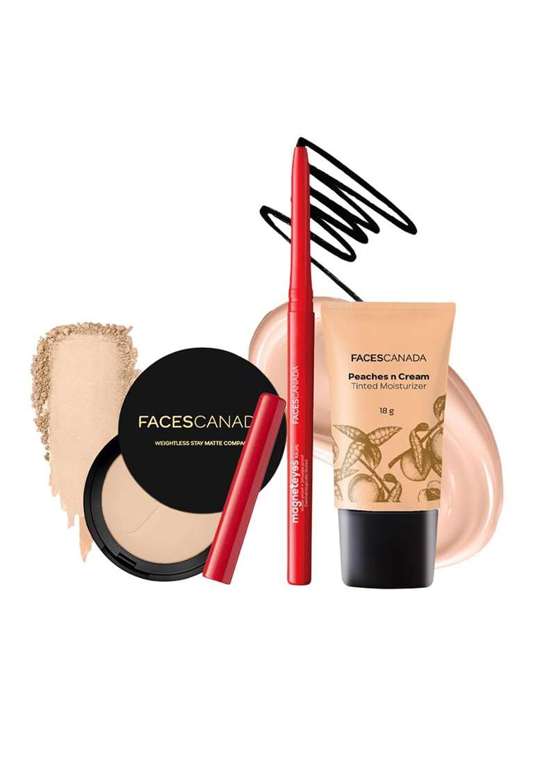 Faces Canada Set Of 3 Tinted Moisturizer 18 G With Magneteye Kajal 0 35 Compact 9 - Indya