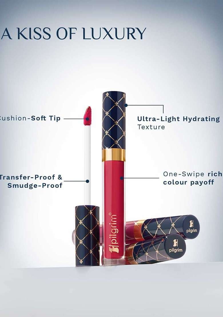 Pilgrim Oh So Crme Ultra Light Matte Liquid Lipstick 3 5 Ml Nude Lgance 01 - Indya