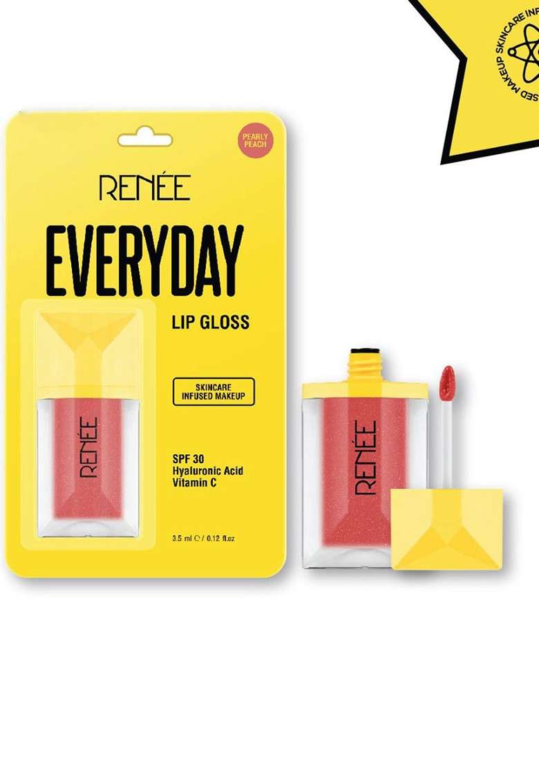 Renee Everyday Lip Gloss 3 5 Ml Pearly Peach 03 - Indya