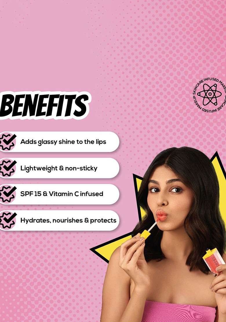 Renee Everyday Lip Gloss 3 5 Ml Pearly Peach 03 - Indya