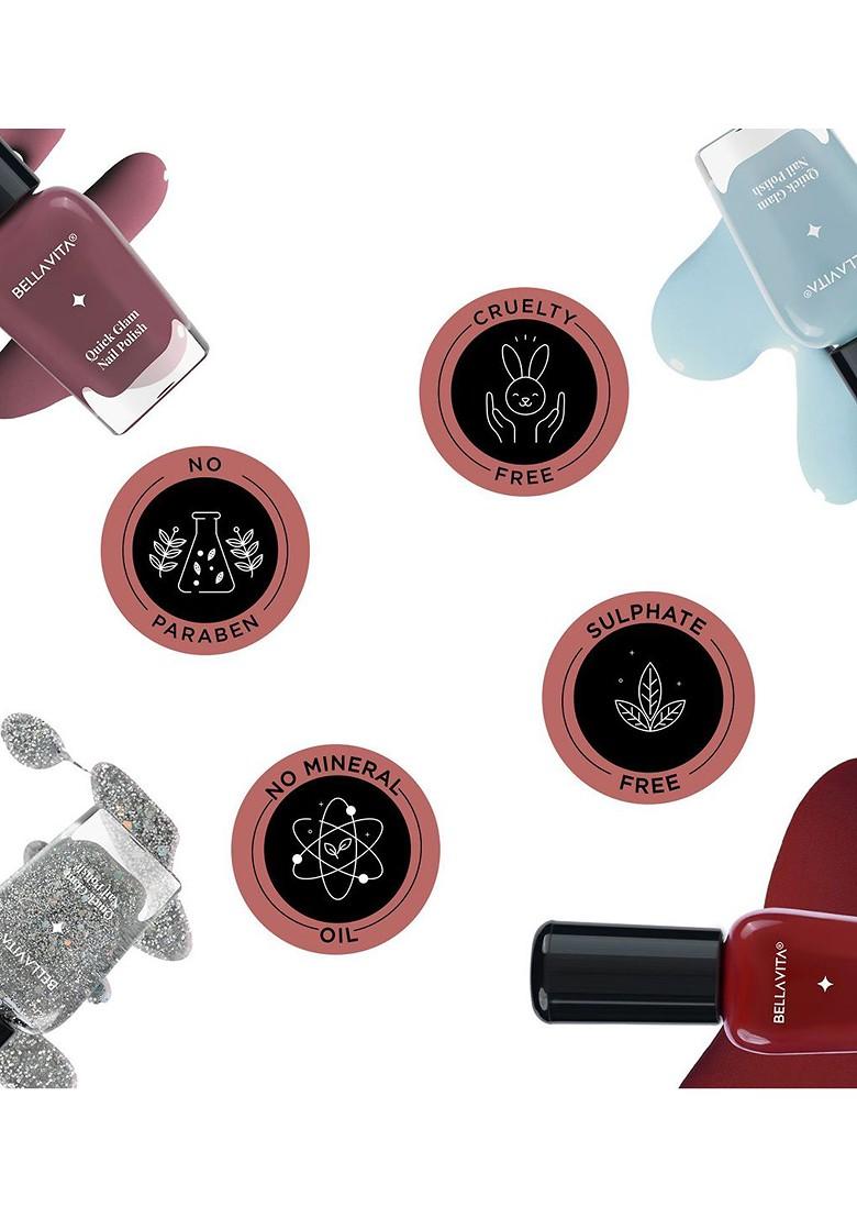 Bella Vita Organic Quick Glam Long Lasting Nail Polish 10 Ml Shade Second Skin