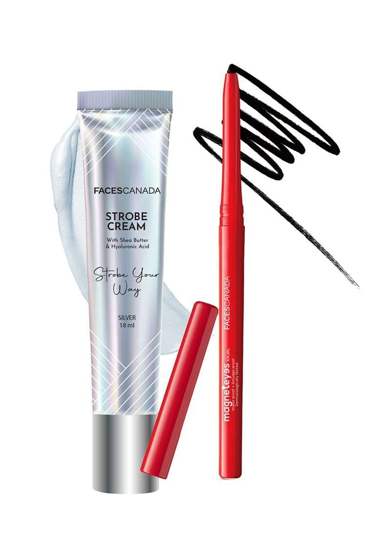 Faces Canada Set Of 2 Strobe Your Way Cream 18 Ml Magneteyes Kajal 0 35 G - Indya
