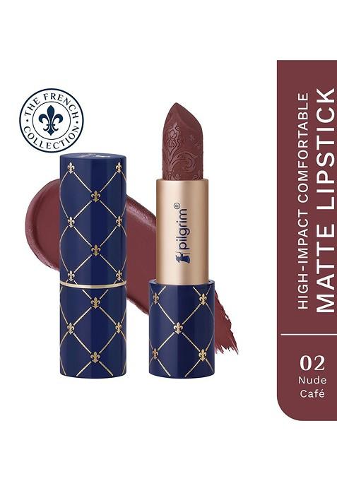 Pilgrim High Impact Comfortable Matte Lipstick 4 G Nude Cafe 02