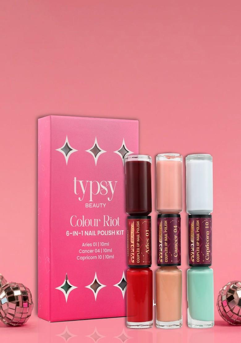 Typsy Beauty Colour Riot 6 In 1 Nail Polish Kit 10Ml Each 01 04 10