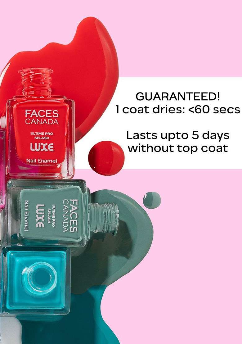 Faces Canada Ultime Pro Splash Luxe Nail Enamel 12Ml Aquamarine Aura L66 - Indya
