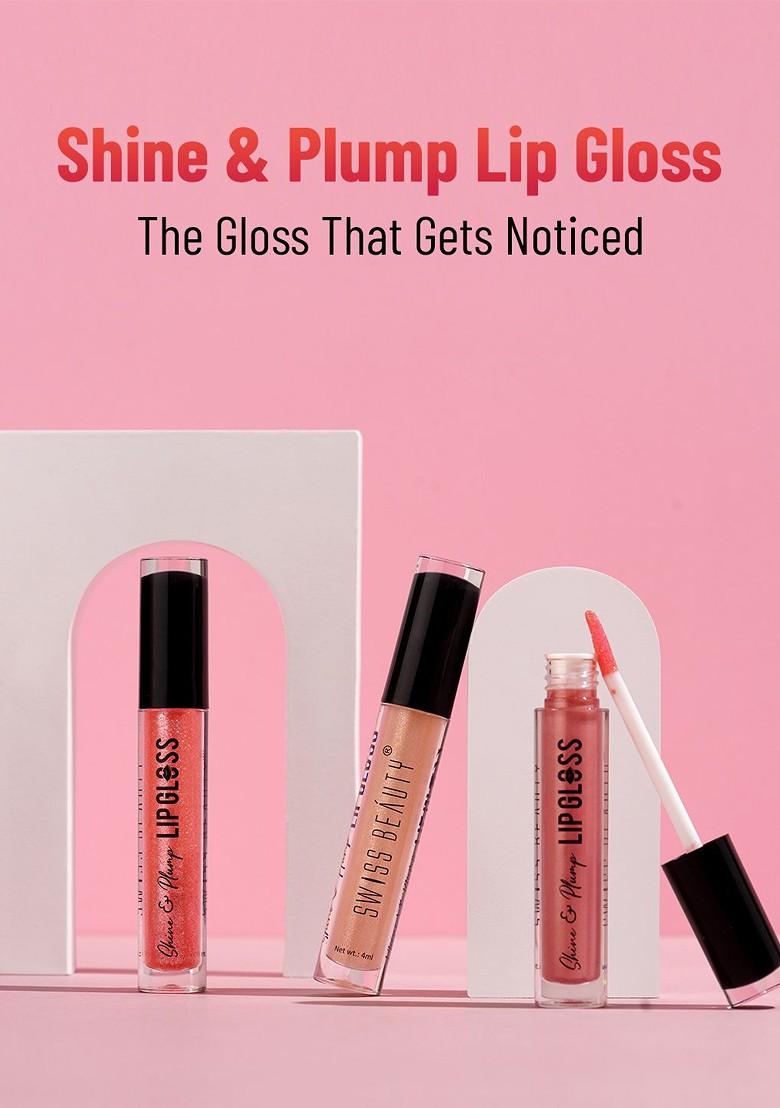 Swiss Beauty Shine Plump Lip Gloss 4Ml Nude 01