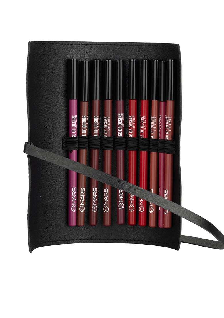 Mars Set Of 10 Long Lasting Lip Liner 1 4G Each B Lp05B - Indya