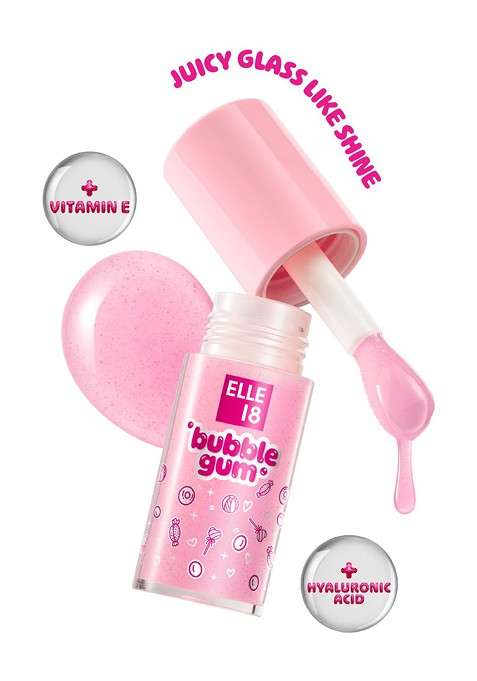 Elle 18 Bubblegum Pigmented Lip Gloss Jelly For Fuller Lips 5Ml Berry