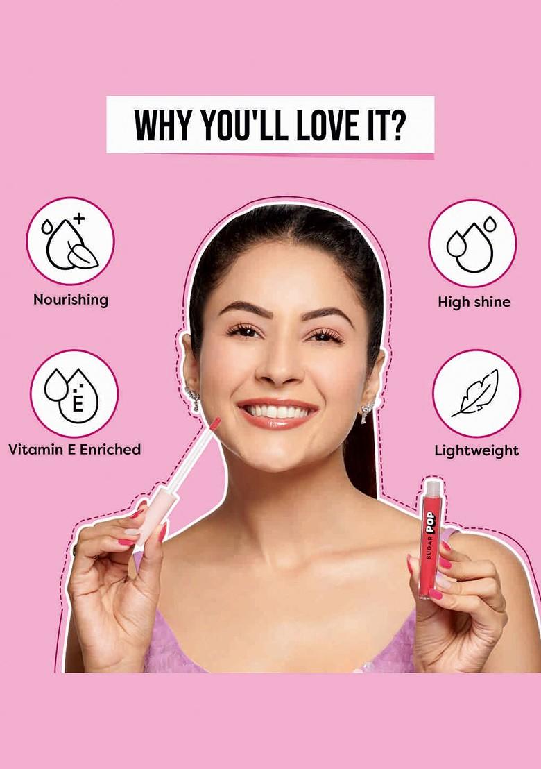 Sugar Pop High Shine Lip Gloss Enriched With Vitamin E 3 5 Ml Cotton Candy 02