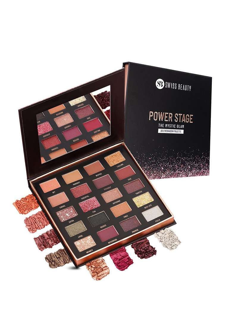 Swiss Beauty Power Stage Eyeshadow Palette 25 G Mystic Glam 01 - Indya