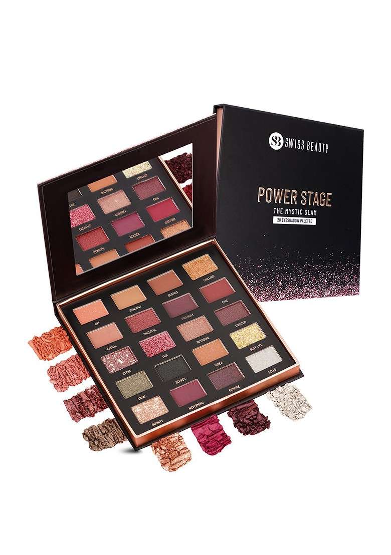 Swiss Beauty Power Stage Eyeshadow Palette 25 G Mystic Glam 01 - Indya