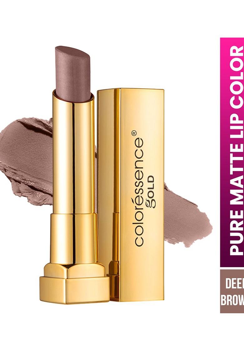 Coloressence Gold Long Lasting Pure Matte Lipstick 3 Gm Deep Brown Vml 8