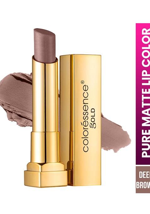 Coloressence Gold Long Lasting Pure Matte Lipstick 3 Gm Deep Brown Vml 8