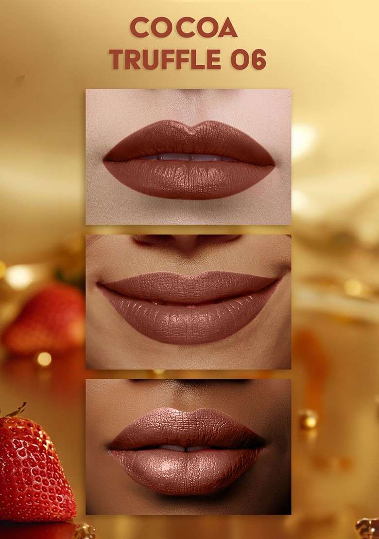 Faces Canada Velvet Touch Matte Lipstick With Tea Tree Oil 4 2 G Cocoa Truffle 06 - Indya