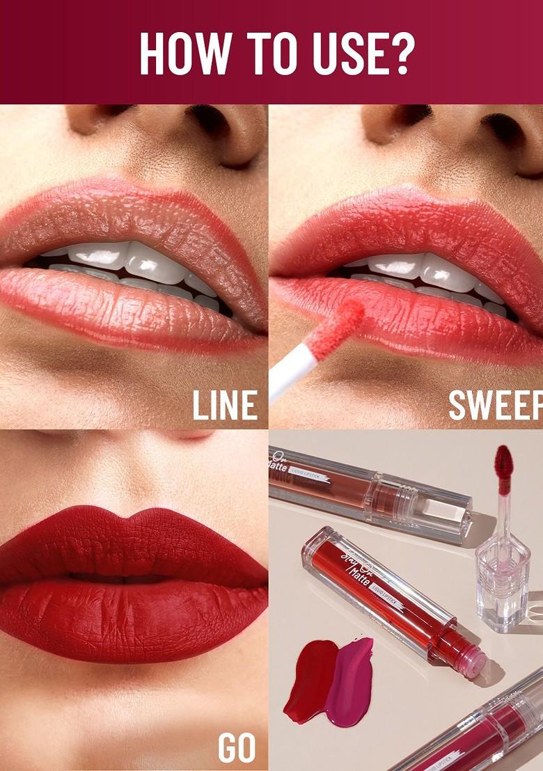 Swiss Beauty Stay On Matte Liquid Lipstick 2G Love Pink