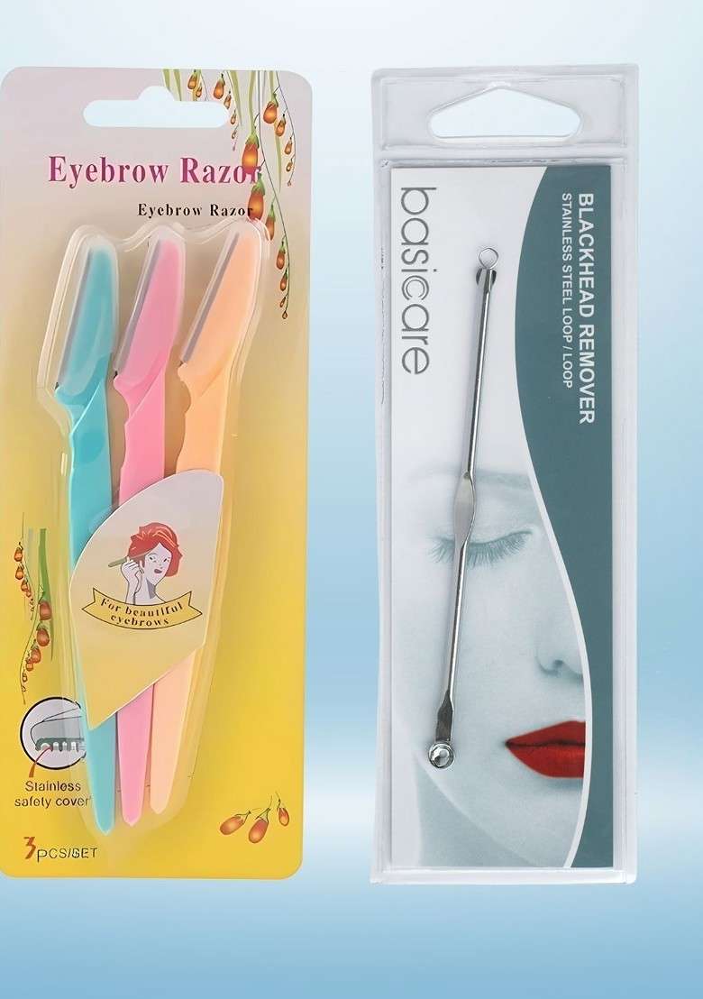 Basicare Set Of 4 Eyebrow Razor Black Head Remover - Indya