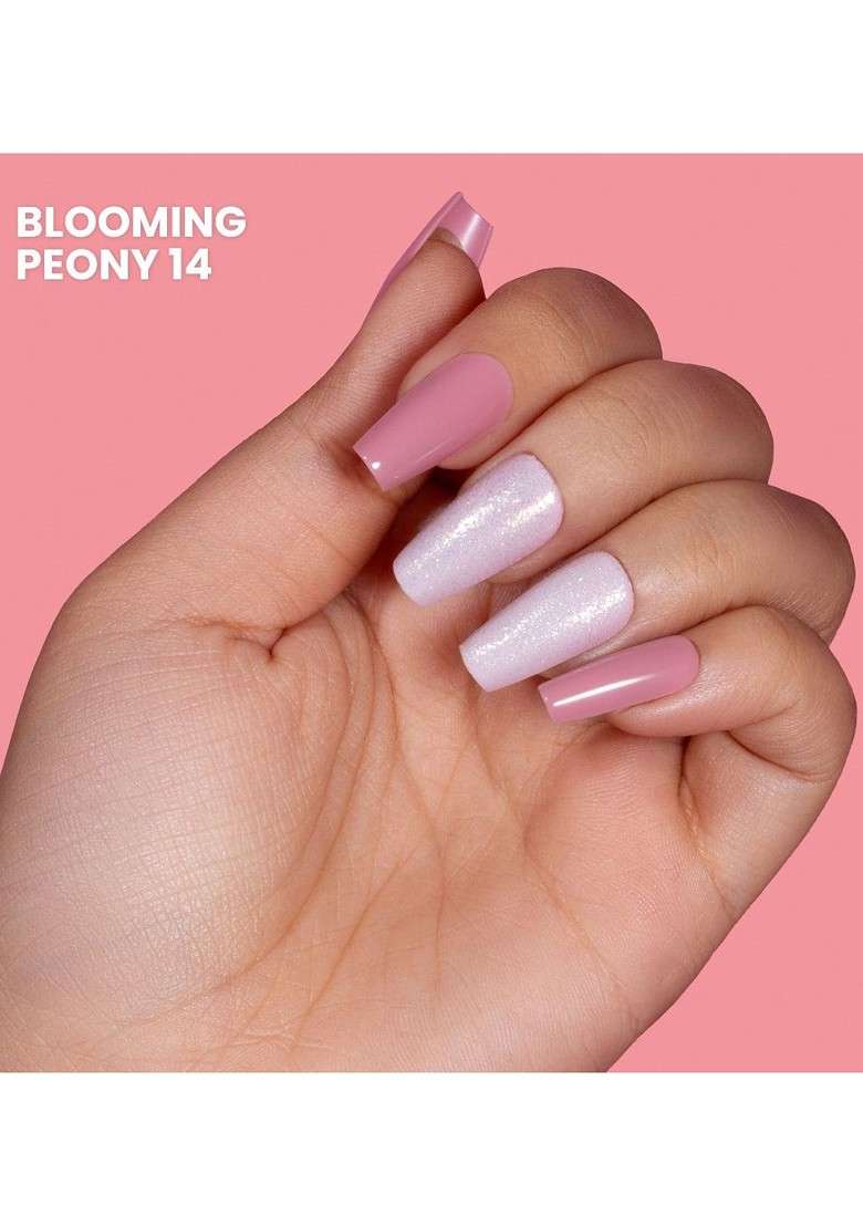 Typsy Beauty Set Of 24 Press Play Instant On Nails Kit Blooming Peony 14 - Indya