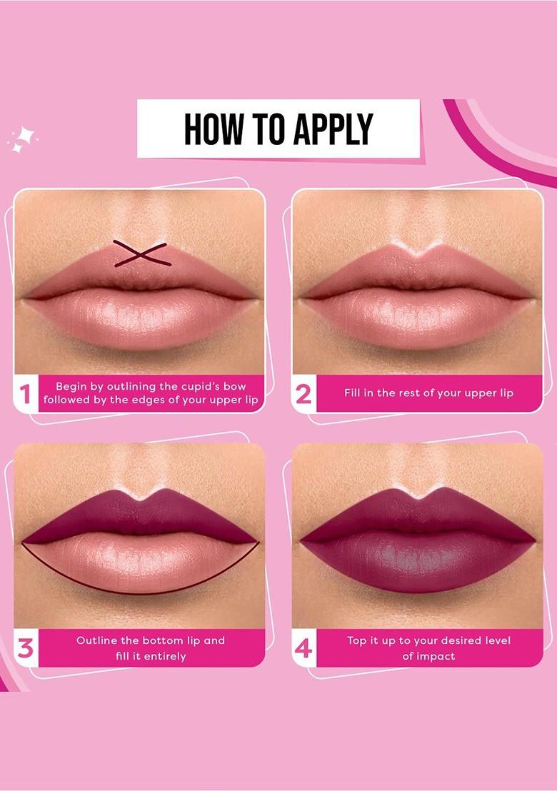 Sugar Pop Satin Matte Long Lasting Lipstick With Vitamin E Jojoba Oil 3 G Tulip 03