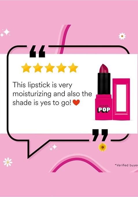 Sugar Pop Satin Matte Long Lasting Lipstick With Vitamin E Jojoba Oil 3 G Tulip 03