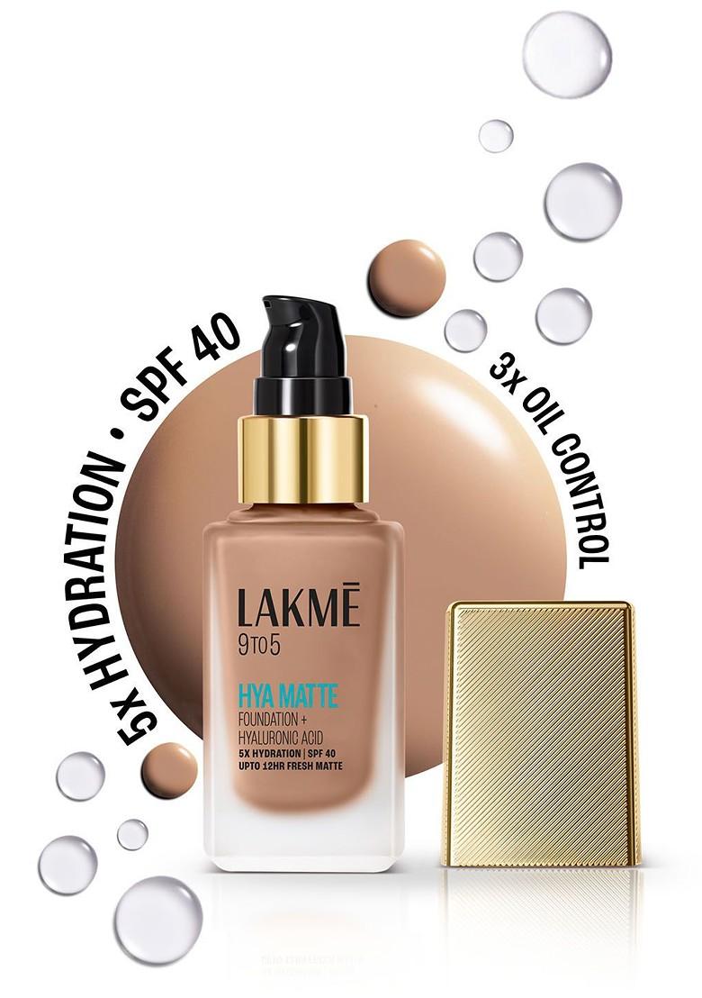 Lakme 9To5 Hya Matte Foundation With Hyaluronic Acid Spf40 25Ml Cool Mocha