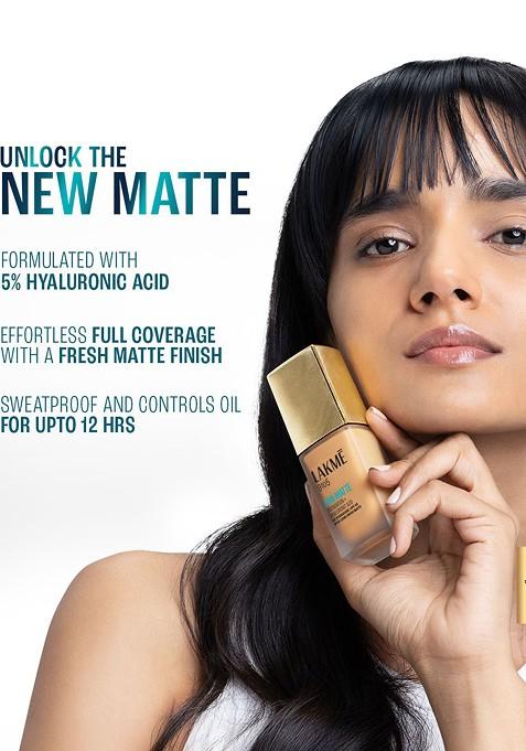 Lakme 9To5 Hya Matte Foundation With Hyaluronic Acid Spf40 25Ml Cool Mocha