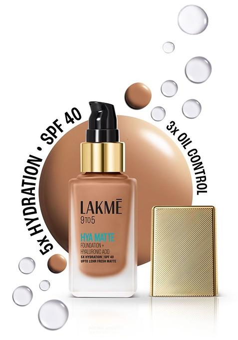 Lakme 9To5 Hya Matte Foundation With Hyaluronic Acid Spf40 25Ml Neutral Chestnut