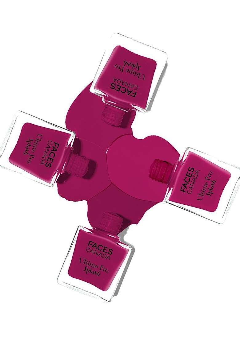 Faces Canada Set Of 4 Ultime Pro Splash Nail Enamel 8 Ml Each Pink Flemenco 21 - Indya