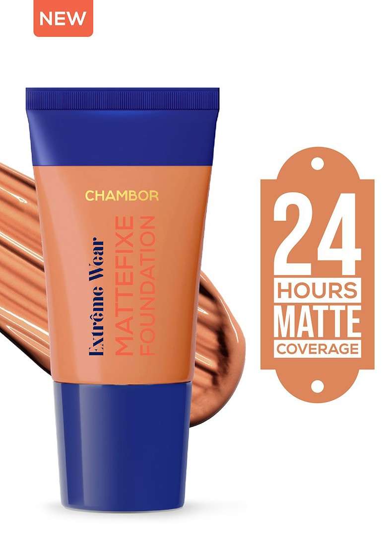 Chambor Extreme Wear Mattefixe Foundation 20 Ml Warm 504 - Indya