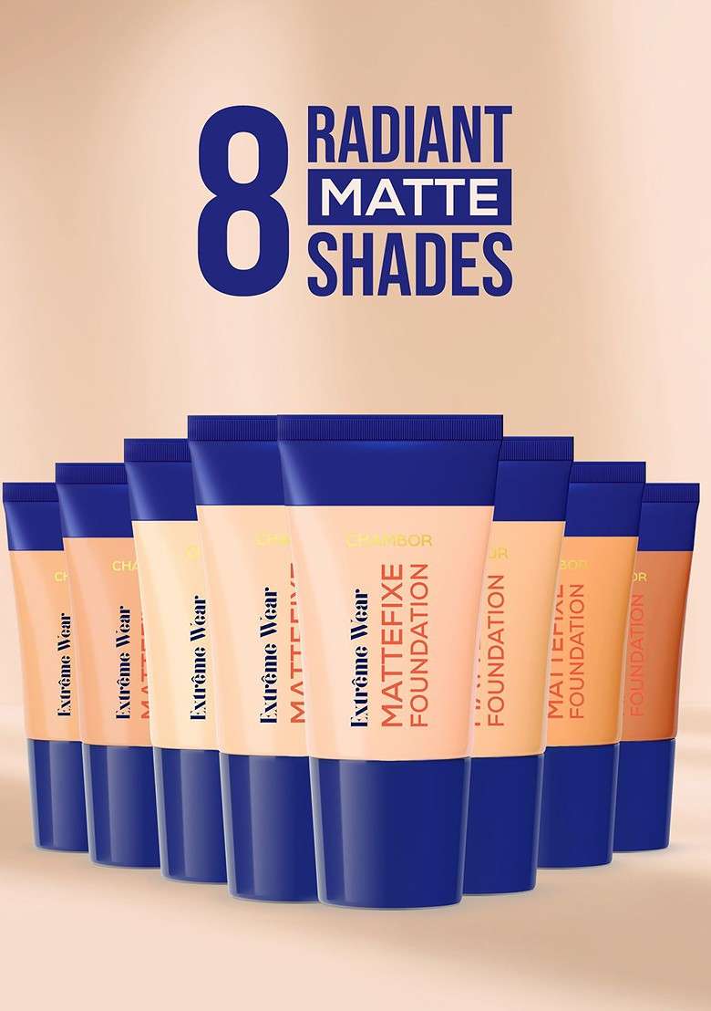 Chambor Extreme Wear Mattefixe Foundation 20 Ml Warm 504 - Indya
