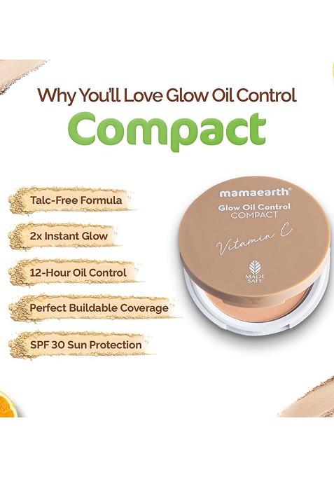 Mamaearth Glow Oil Control Spf 30 Compact With Vitamin C Turmeric Almond 04